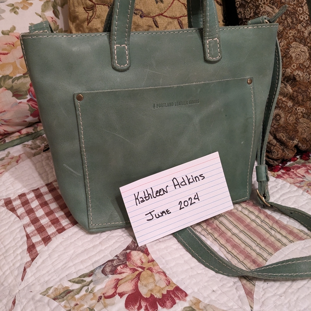 Portland Leather Good Cucumber Mini Zip Crossbody
